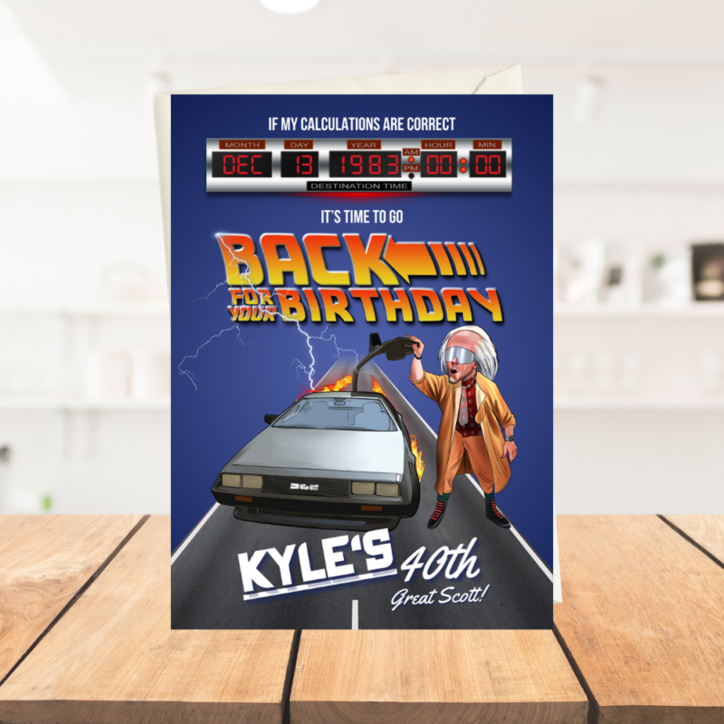 Back to the Future Birthday card