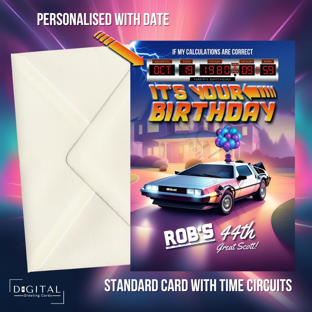 Back to the Future Birthday card