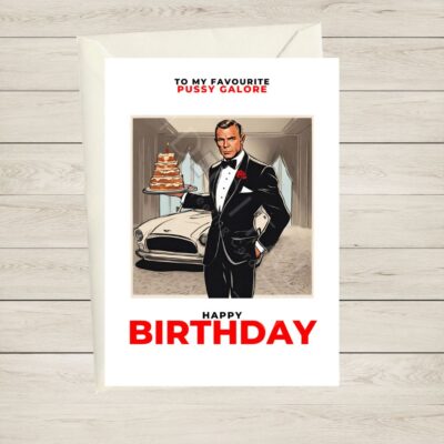 James bond personalised Birthday card