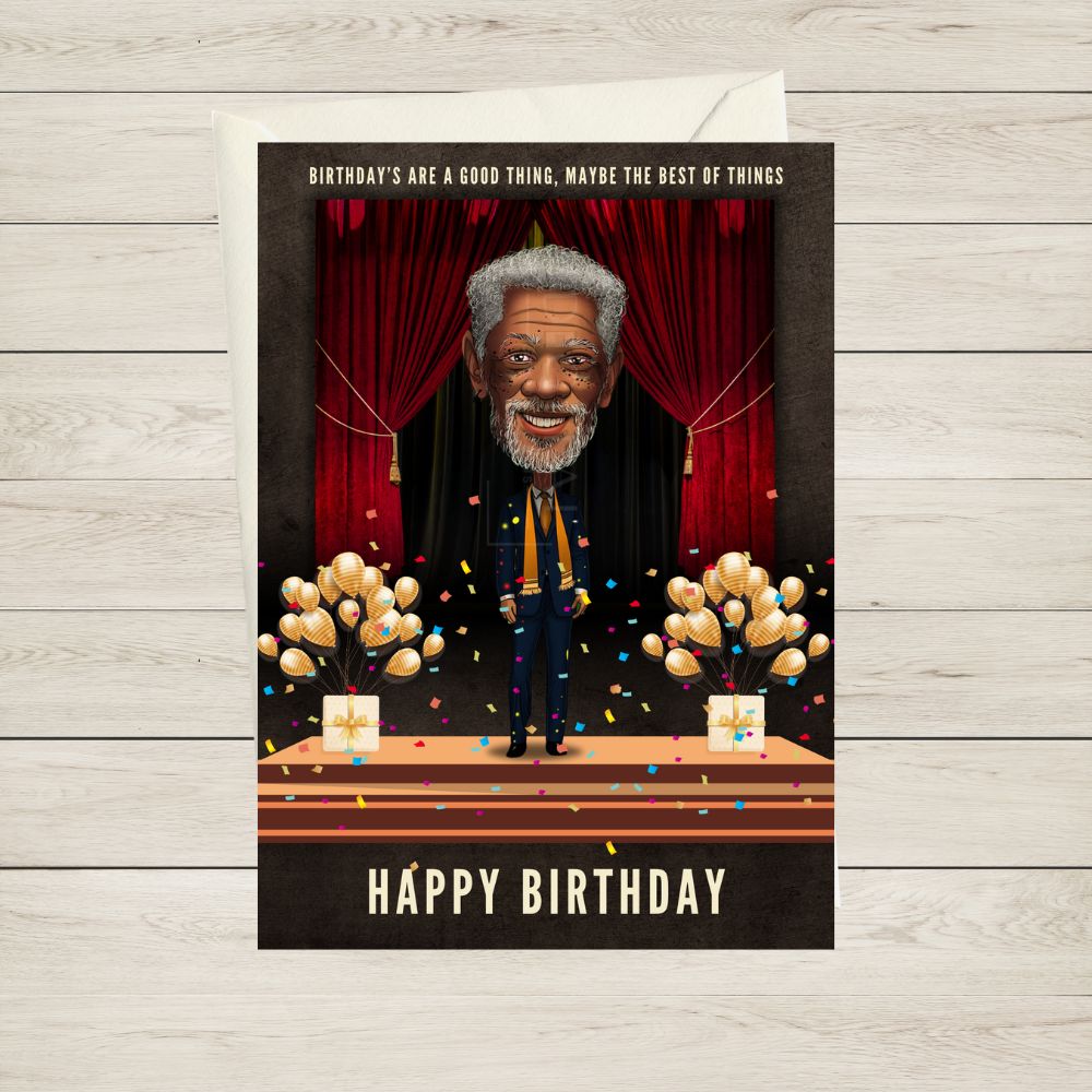 Morgan Freeman birthday card