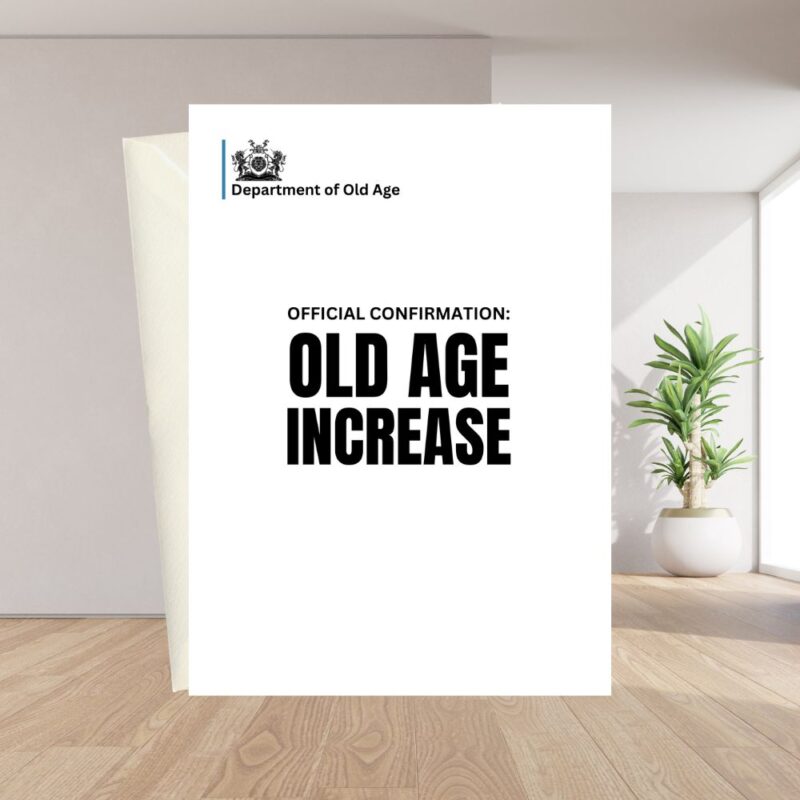 old age birthday card