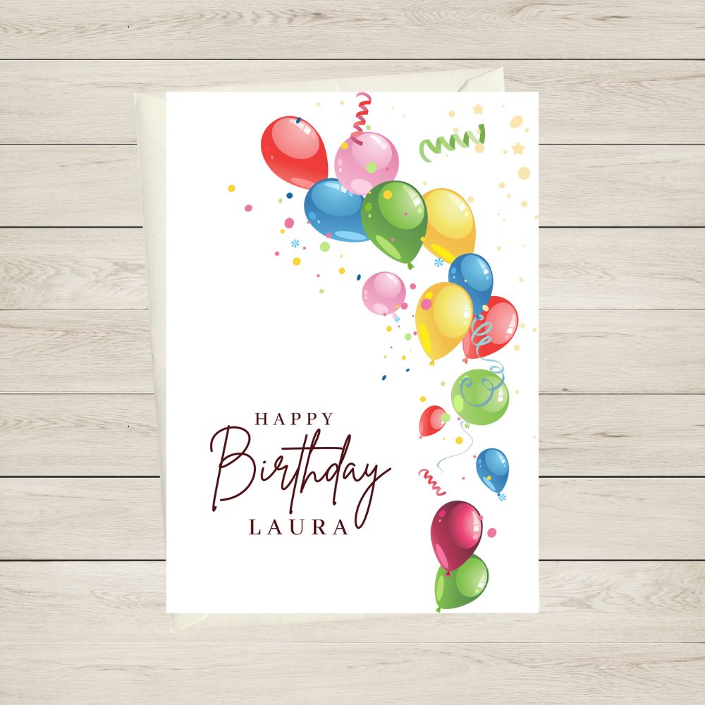 Personalised birthday card with qr code