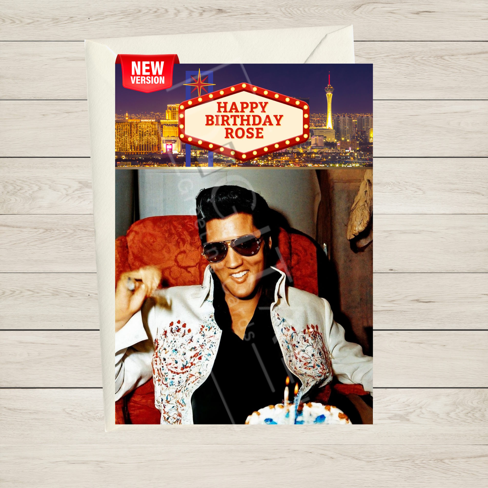 Personalised Elvis Birthday card