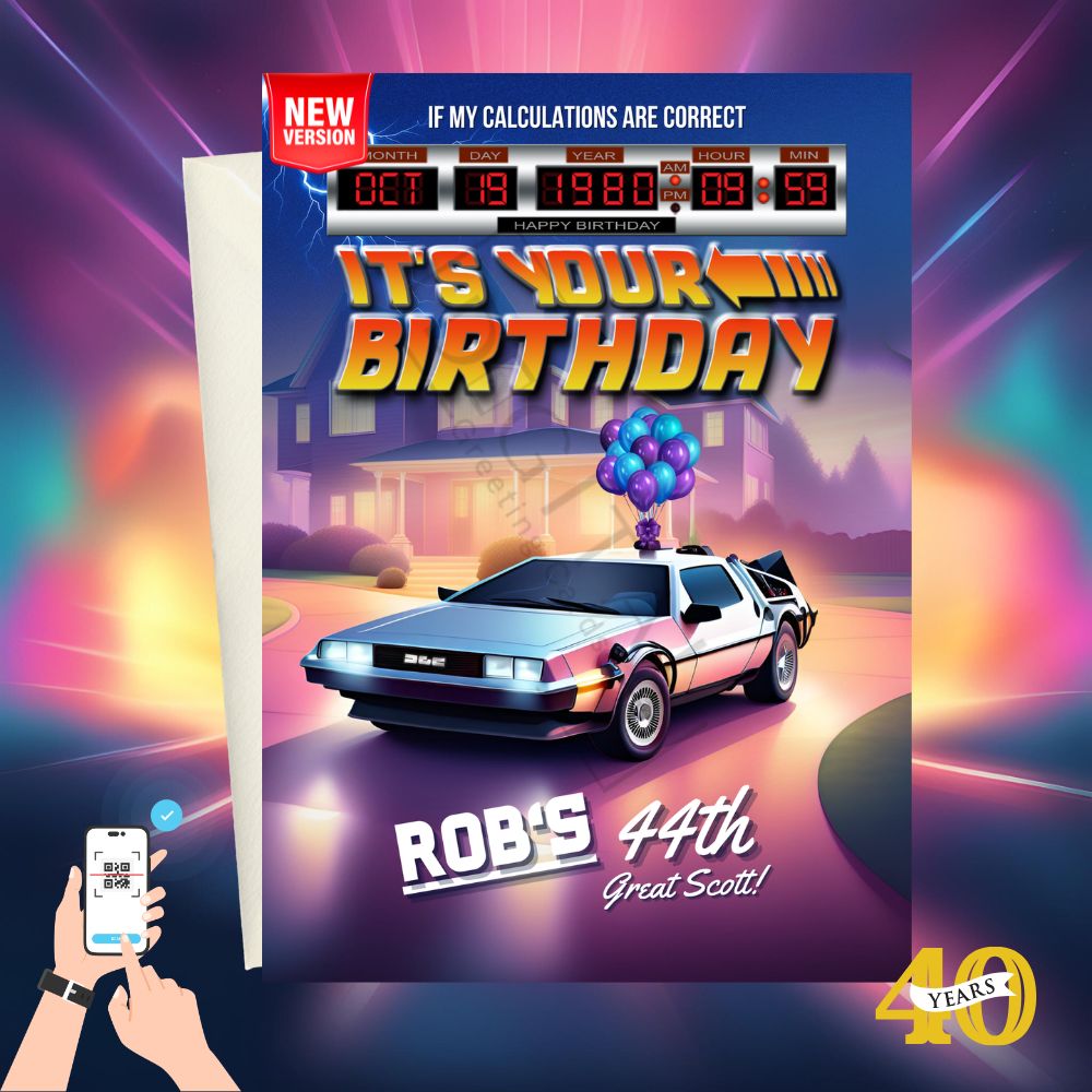 Back to the Future Birthday card